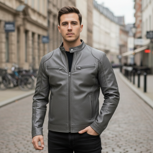 Bikerjakke | Løs pasform, moderne snit - 9