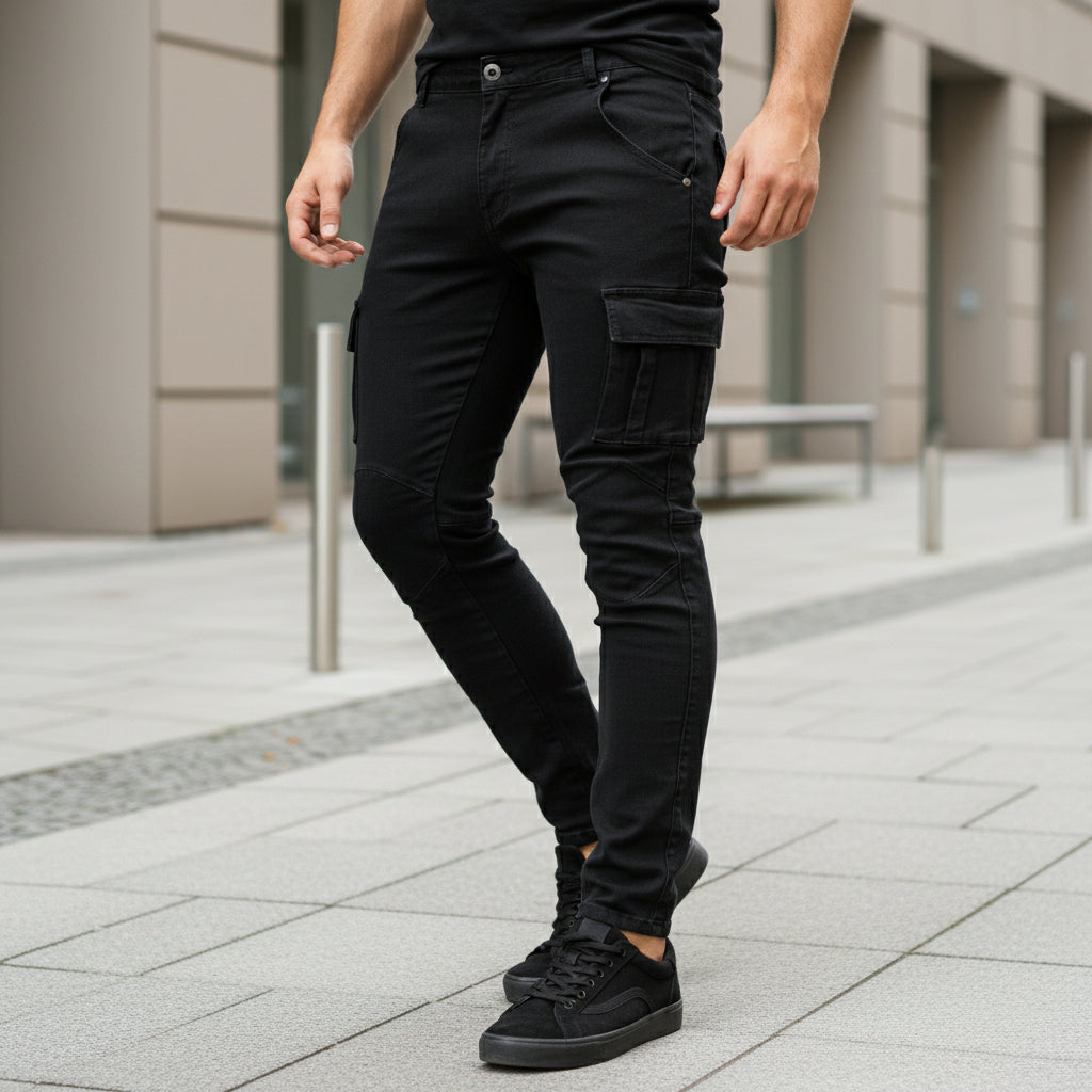 Cargobukser | Slim Fit Med Praktiske Lommer - 1