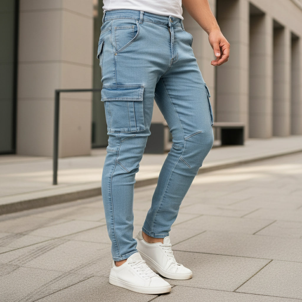 Cargobukser | Slim Fit Med Praktiske Lommer - 4