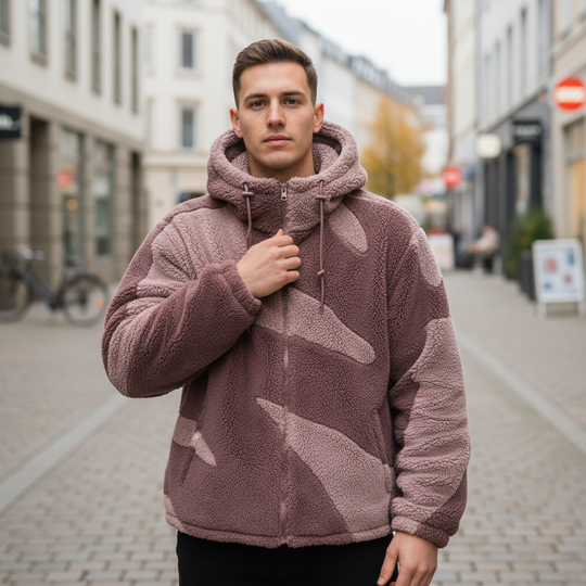 Herrejakke | Afslappet Pasform Med Hætte Og Lynlås - 3