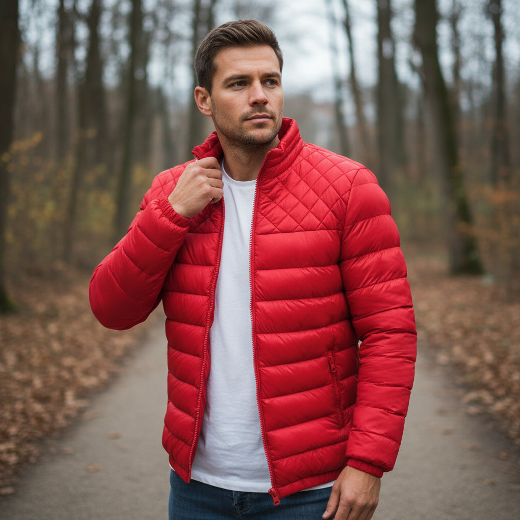 Herrejakke | Vatteret design, Vind- og Vandafvisende Regulær Pasform - 2