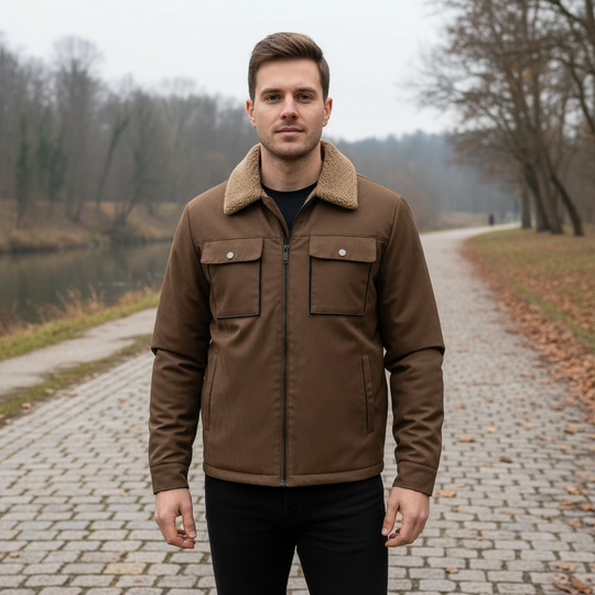 Herrejakke | Klassisk Snit, Vindafvisende Design - 1