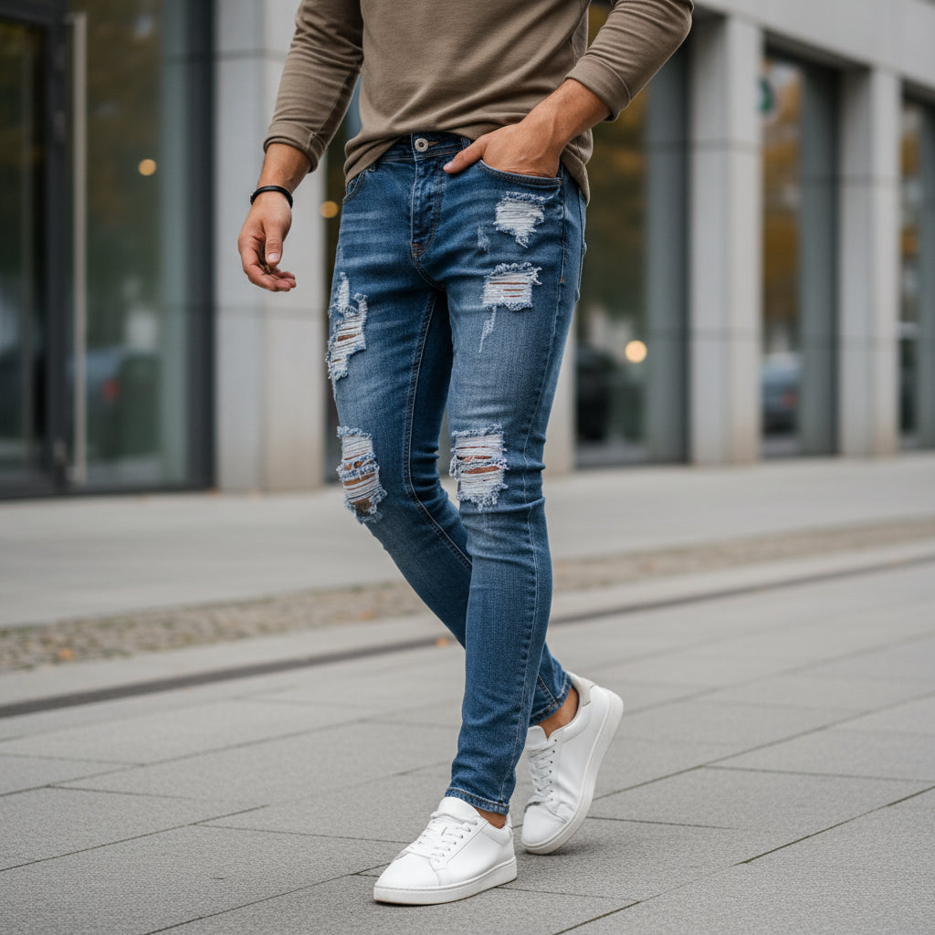 Herrejeans | Slim Fit Ripped Design - 3