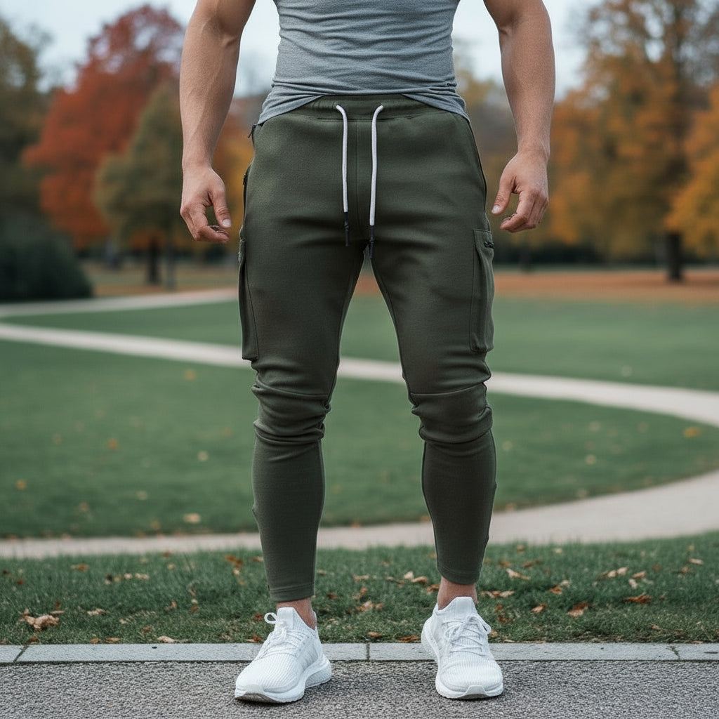 Herrejoggingbukser | Slim Fit Med Elastisk Talje - 4
