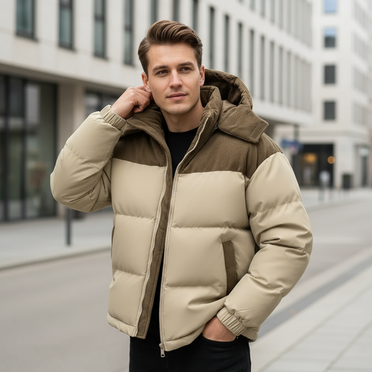 Isoleret Pufferjakke | Moderne Snit Herre Jakke - 2
