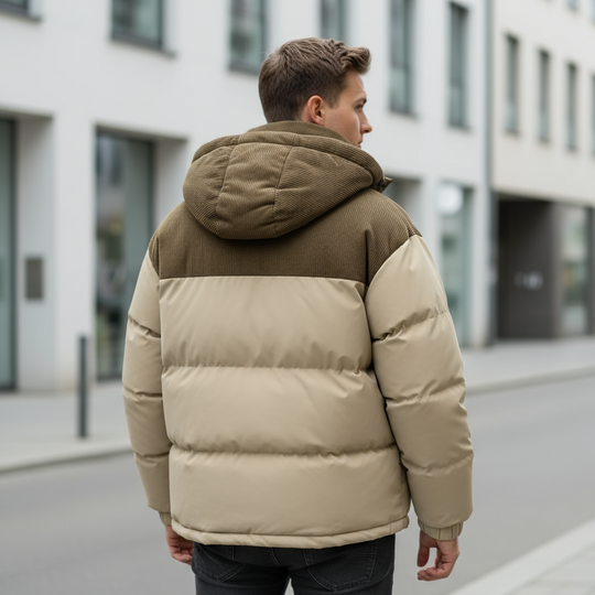 Isoleret Pufferjakke | Moderne Snit Herre Jakke - 3