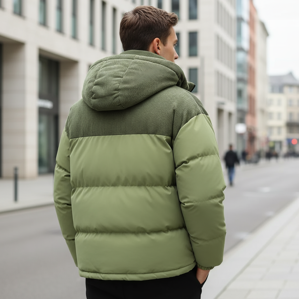 Isoleret Pufferjakke | Moderne Snit Herre Jakke - 4