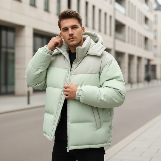 Isoleret Pufferjakke | Moderne Snit Herre Jakke - 5