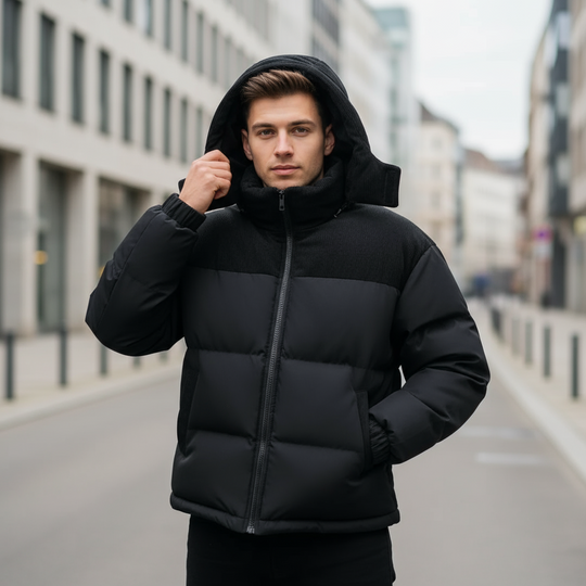 Isoleret Pufferjakke | Moderne Snit Herre Jakke - 6