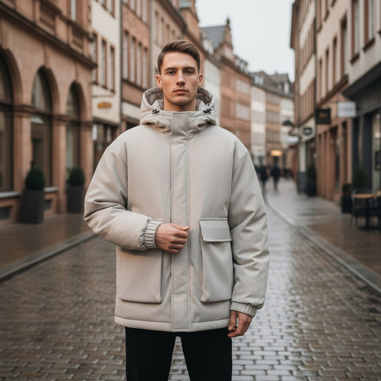 Puffer Jakke | Overdimensioneret Design Med Hætte - 1