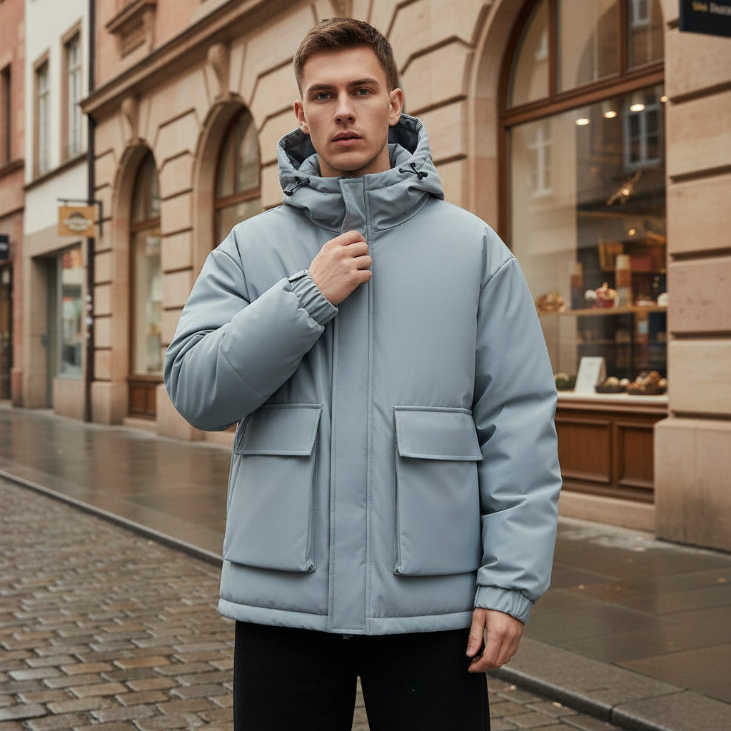 Puffer Jakke | Overdimensioneret Design Med Hætte - 2