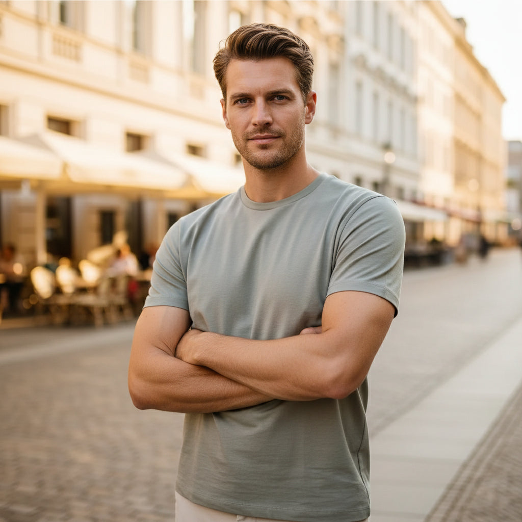 T-Shirt | Behagelig Pasform Minimalistisk Design - 1