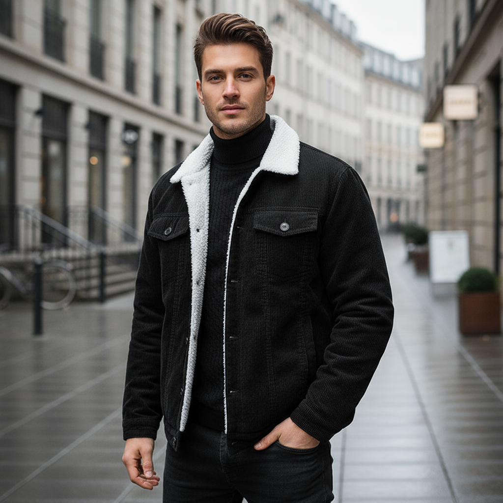 Herrejakke | Afslappet Pasform Med Moderne Design - 2