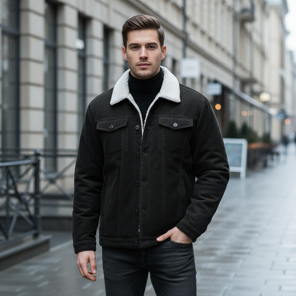 Herrejakke | Afslappet Pasform Med Moderne Design - 3