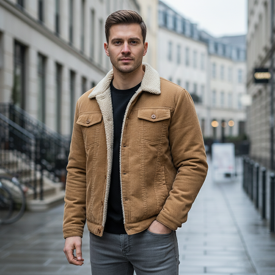 Herrejakke | Afslappet Pasform Med Moderne Design - 4