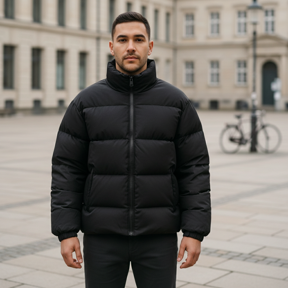 Vinterjakke | Elegant Design Normal Pasform Med Højt Krave - 2