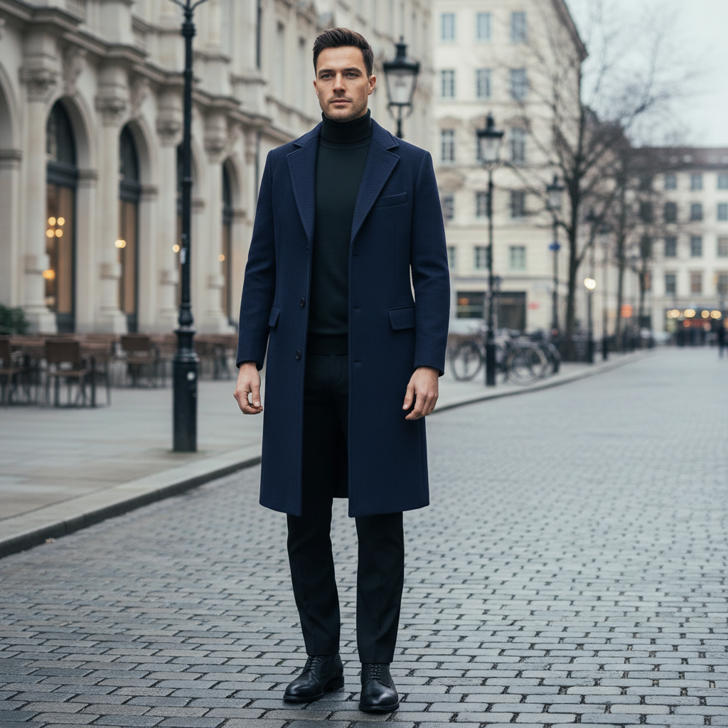 Herremantel | Klassisk skåret elegant design - 4