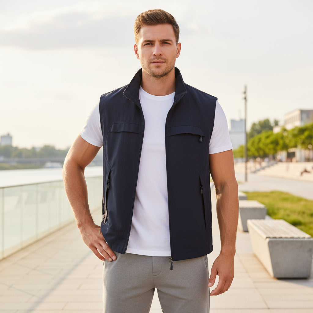 Træningsvest | Ærmeløs Sportlig Pasform - 3