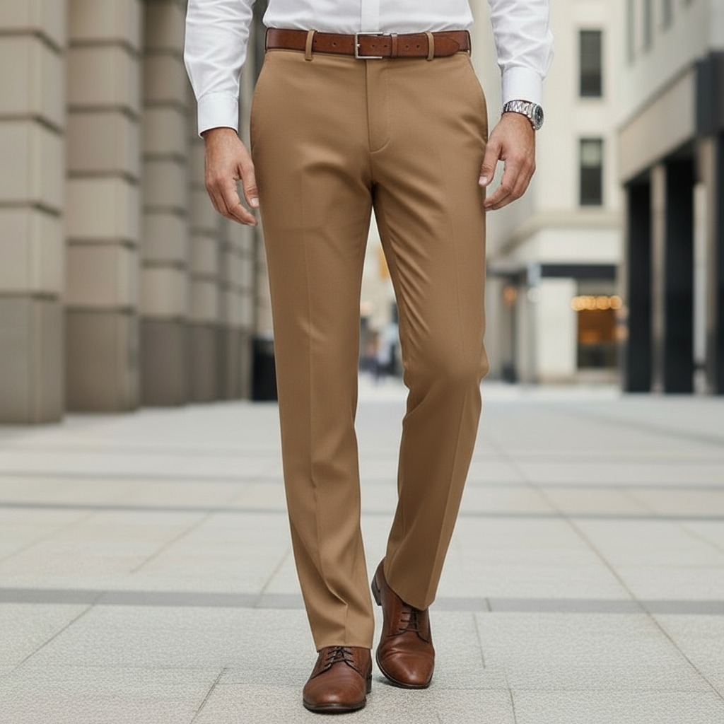 Herre bukser i Danmark – Moderne pasform (brun)
