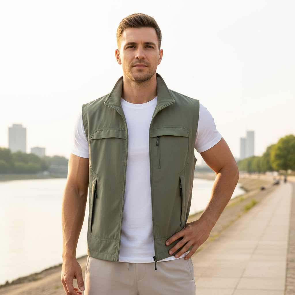 Træningsvest | Ærmeløs Sportlig Pasform - 2